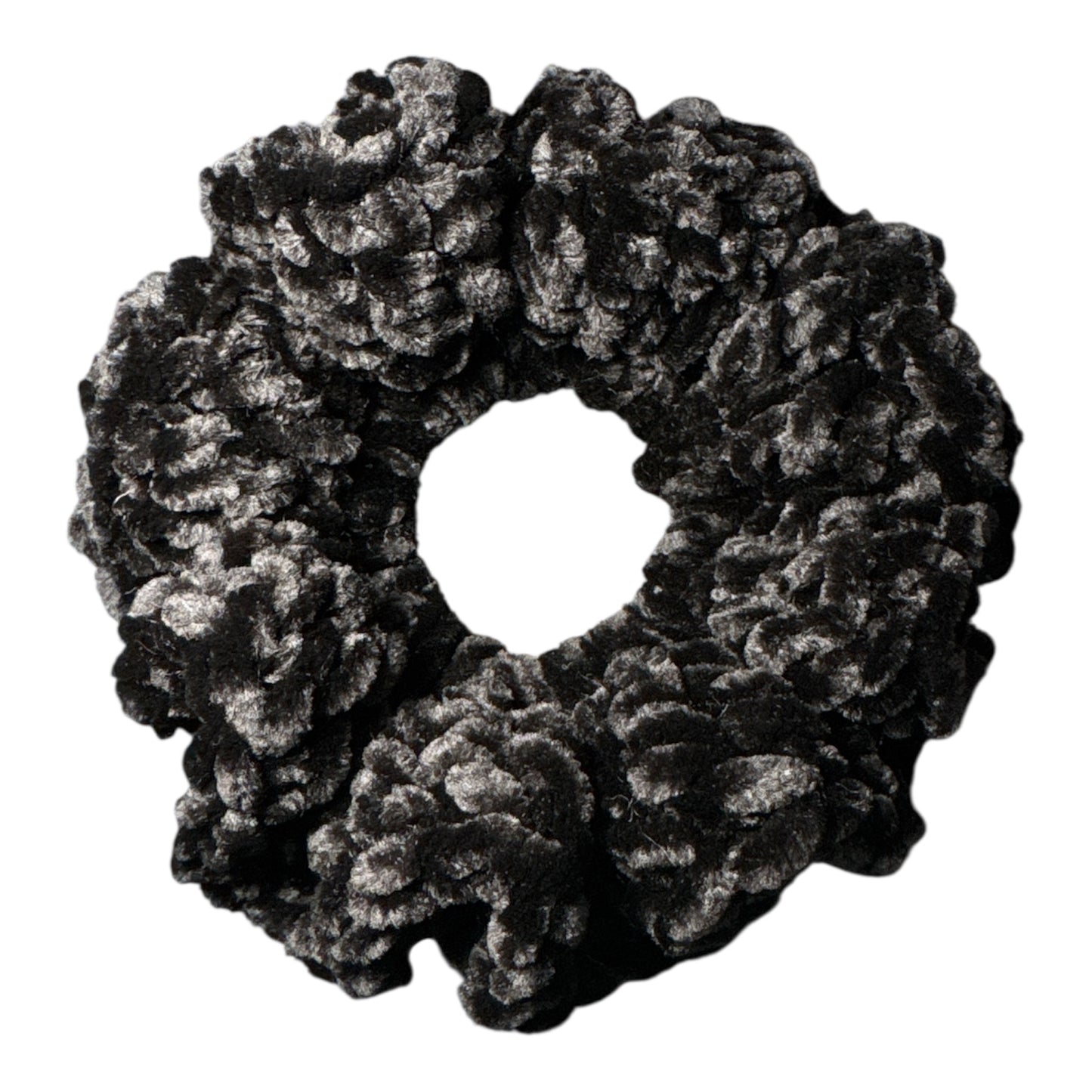 All Over Tie Crochet Scrunchie Velvet Regular Size
