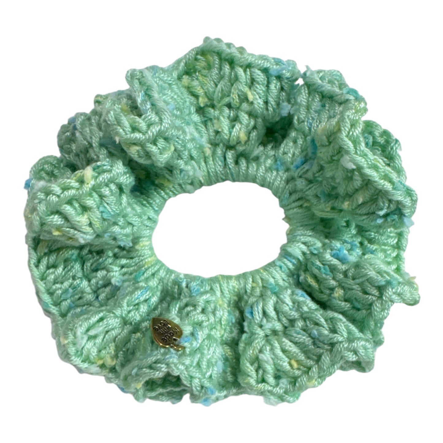 Crocheted Bandana with Scrunchie Adult Size - Green