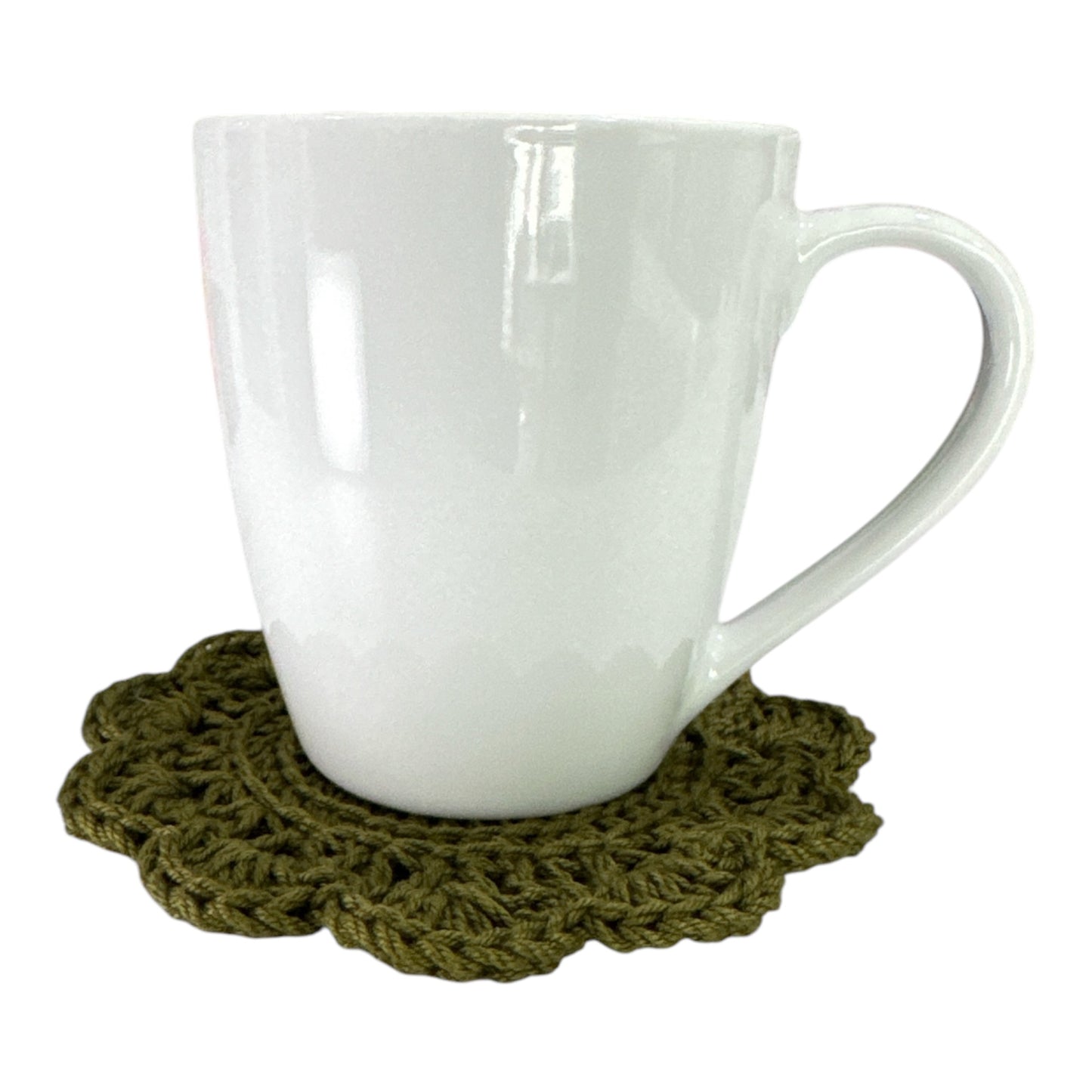 Round Crochet Coaster with a bookmark gift