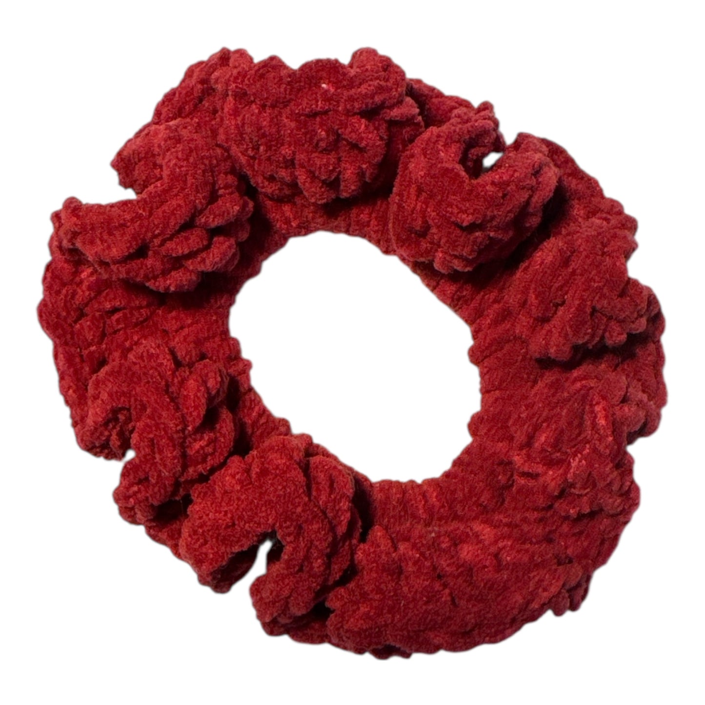 Fluffy Crochet Scrunchie all over tie, Small