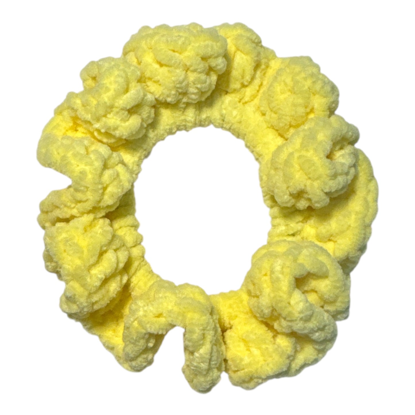 Fluffy Crochet Scrunchie all over tie, Small