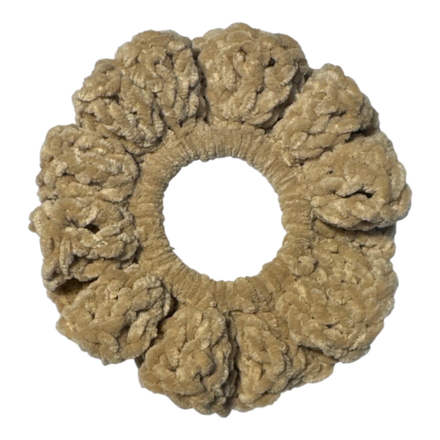 Fluffy Crochet Scrunchie all over tie, Small