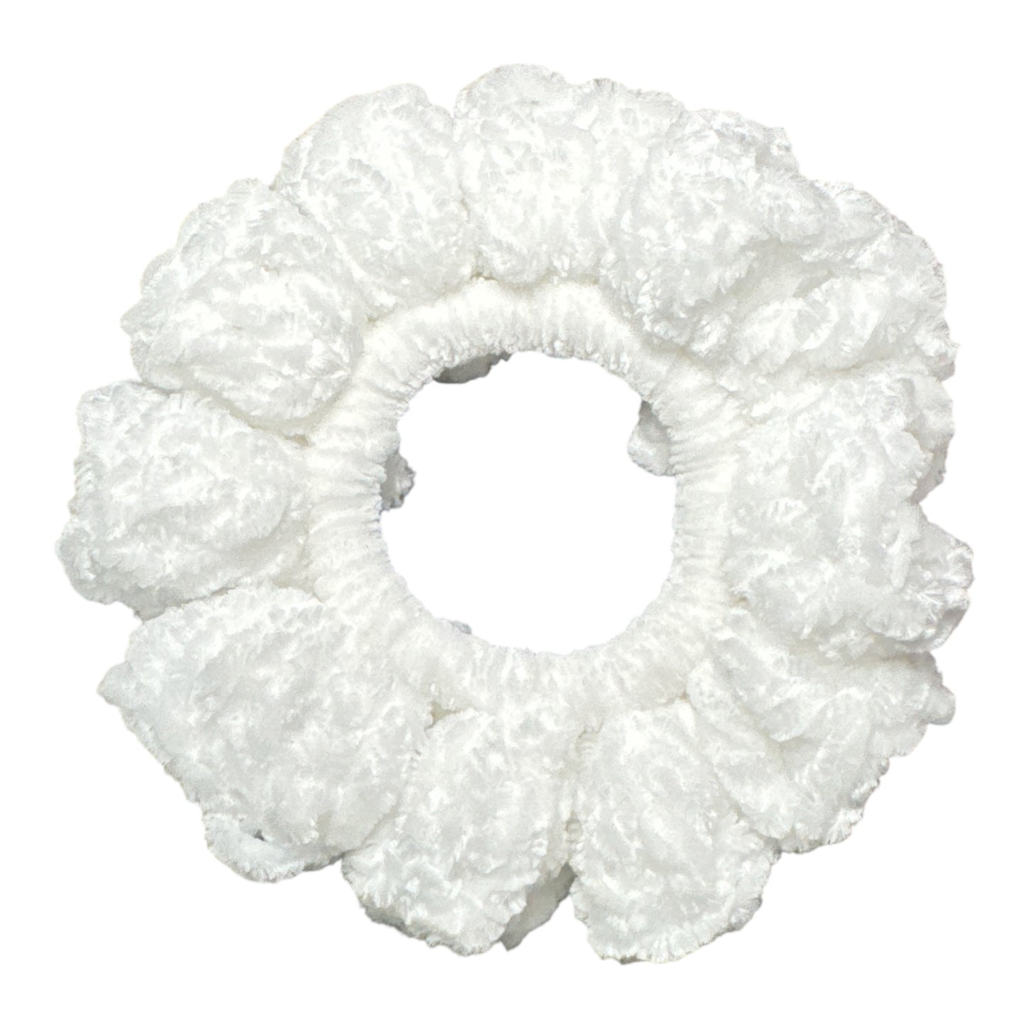All Over Tie Crochet Scrunchie Velvet Regular Size