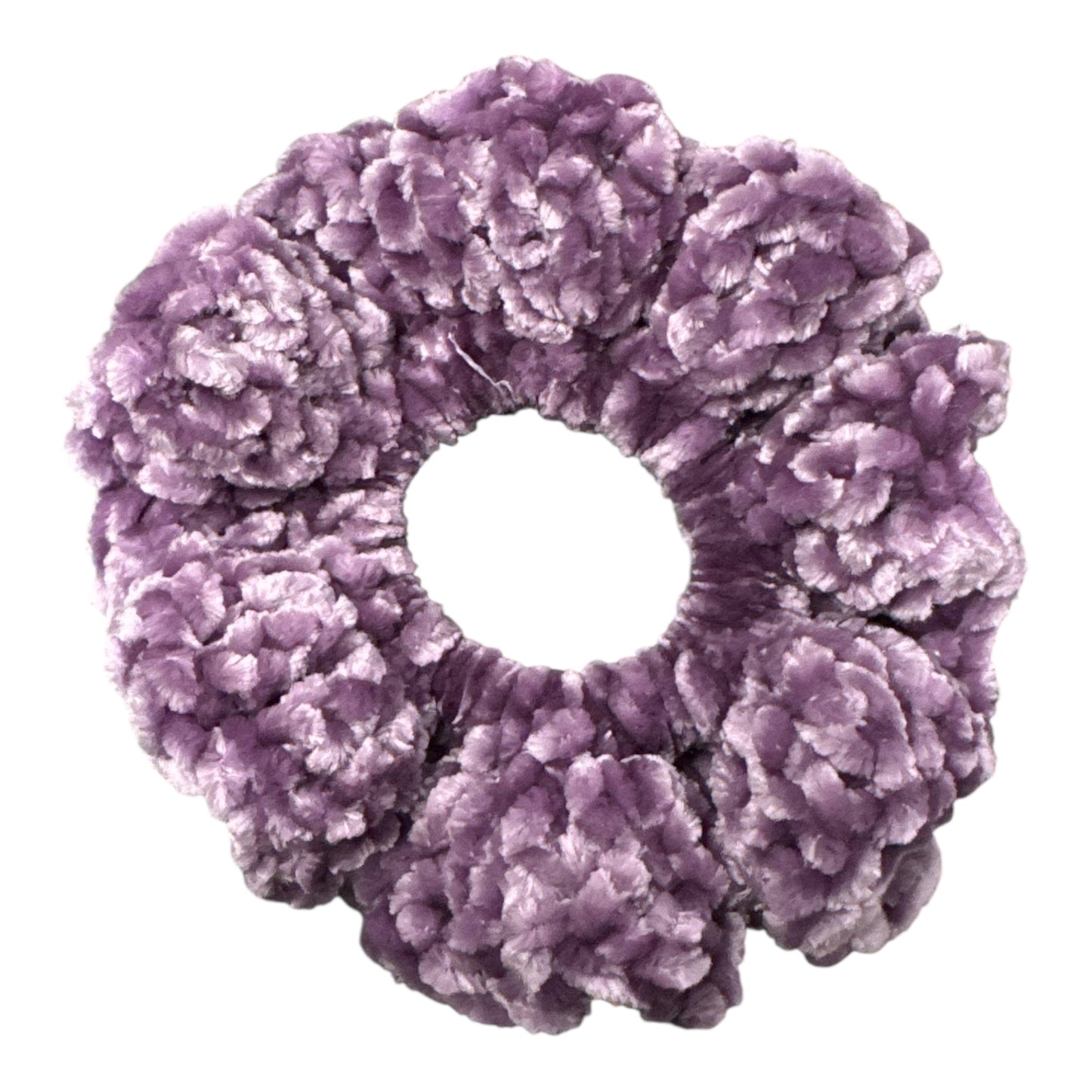 All Over Tie Crochet Scrunchie Velvet Regular Size