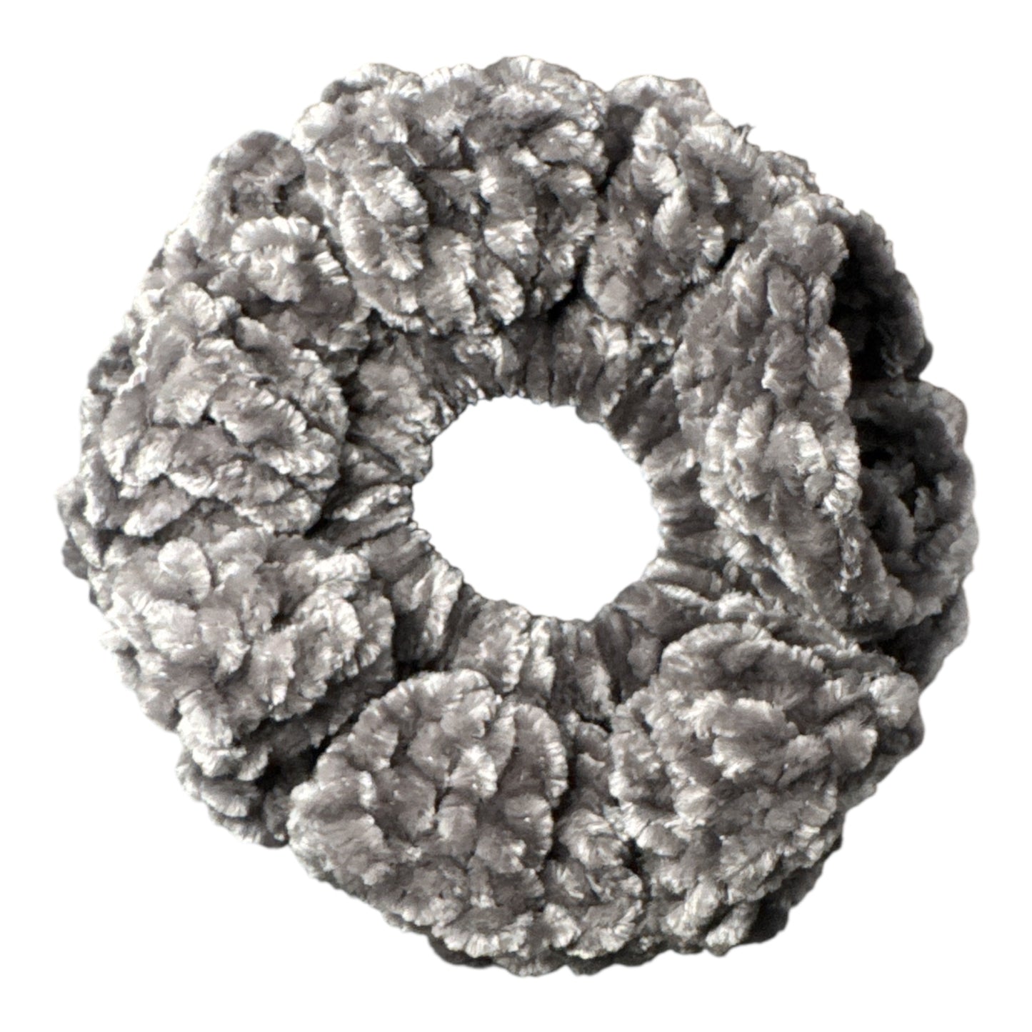 All Over Tie Crochet Scrunchie Velvet Regular Size
