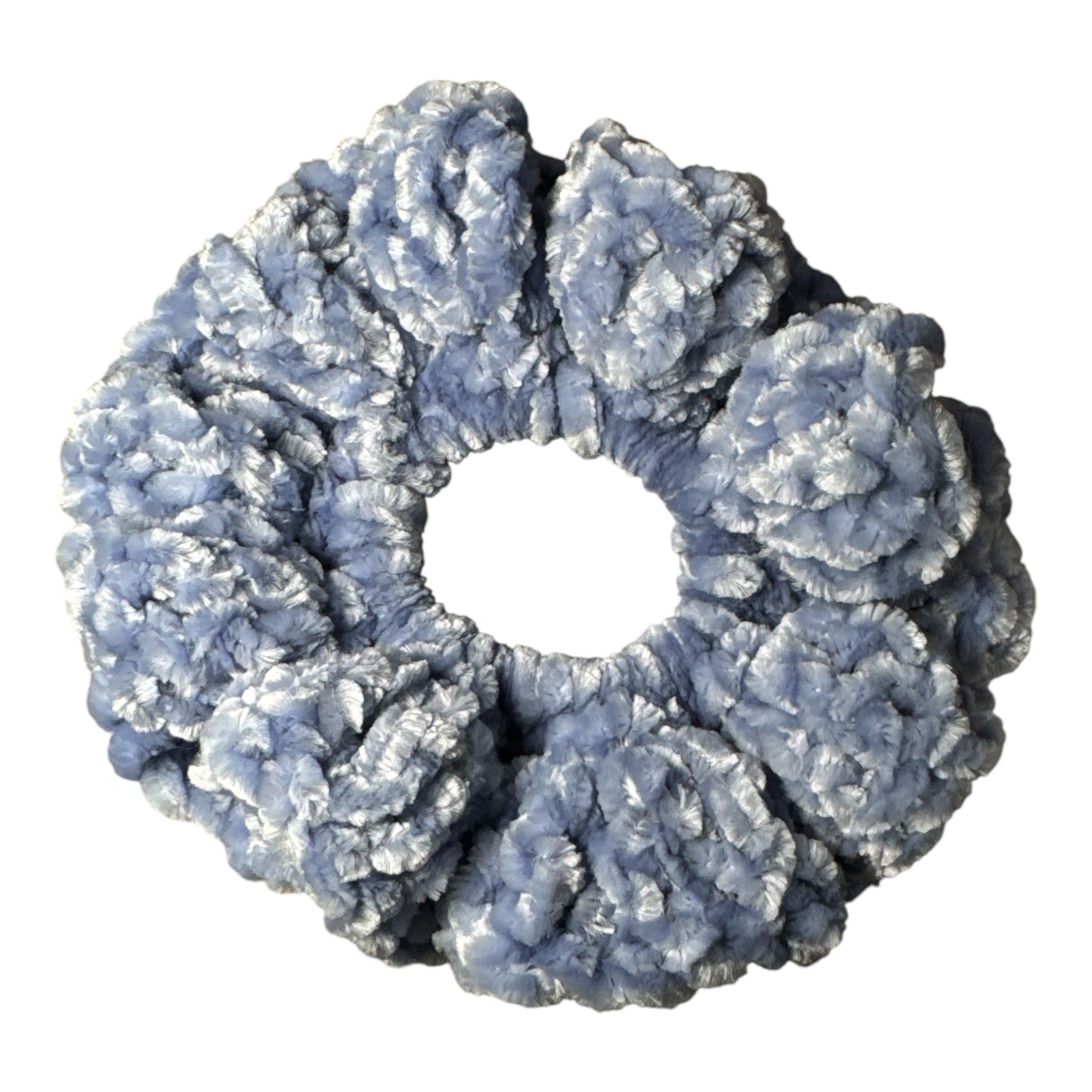 All Over Tie Crochet Scrunchie Velvet Regular Size