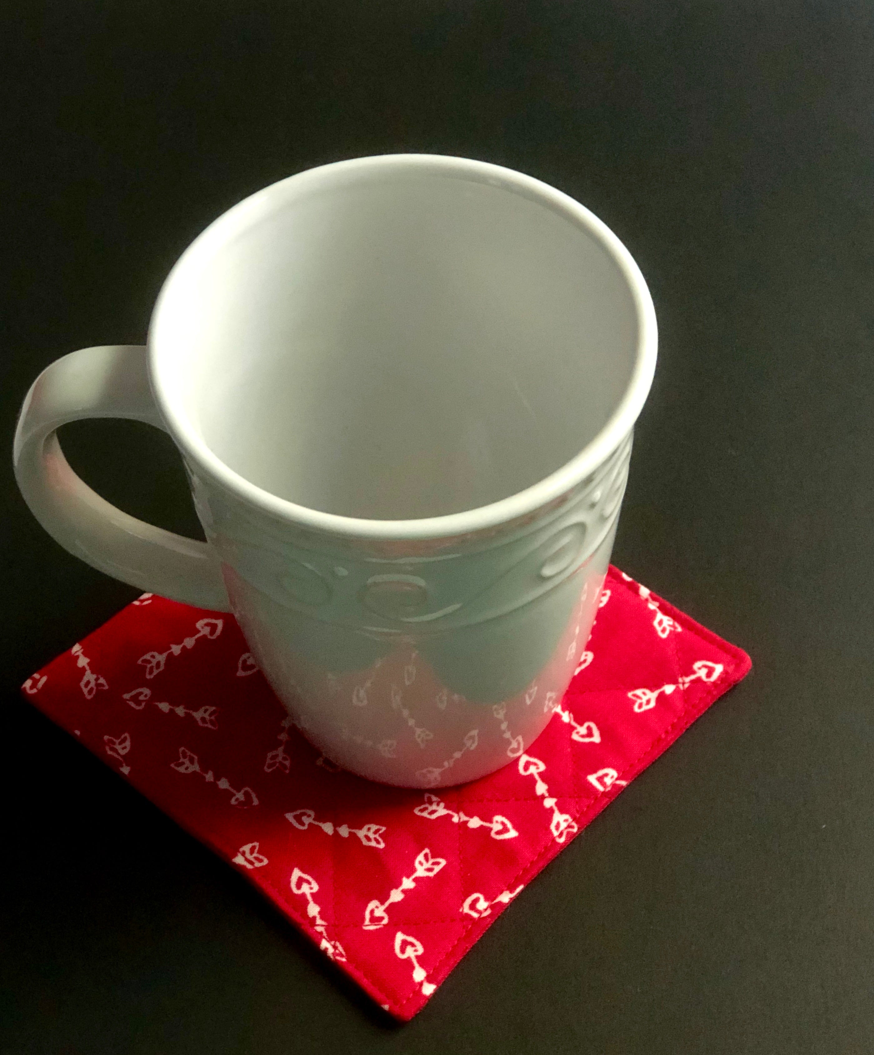 Quilted Coster Red Arrow Set of 4 - Handmade