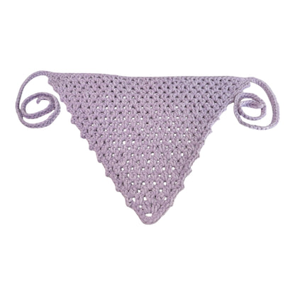 Crocheted Bandana  with Scrunchie - Lilac