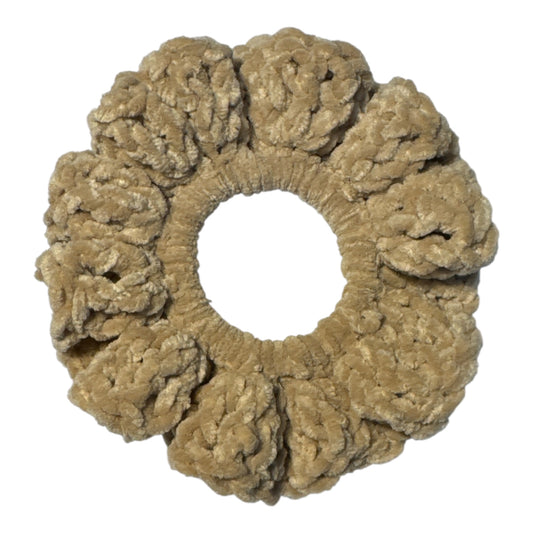 Fluffy Crochet Scrunchie all over tie,  Small