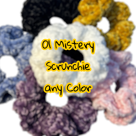 Mystery Crochet Scrunchie – Handmade Surprise Hair Tie! Any Color