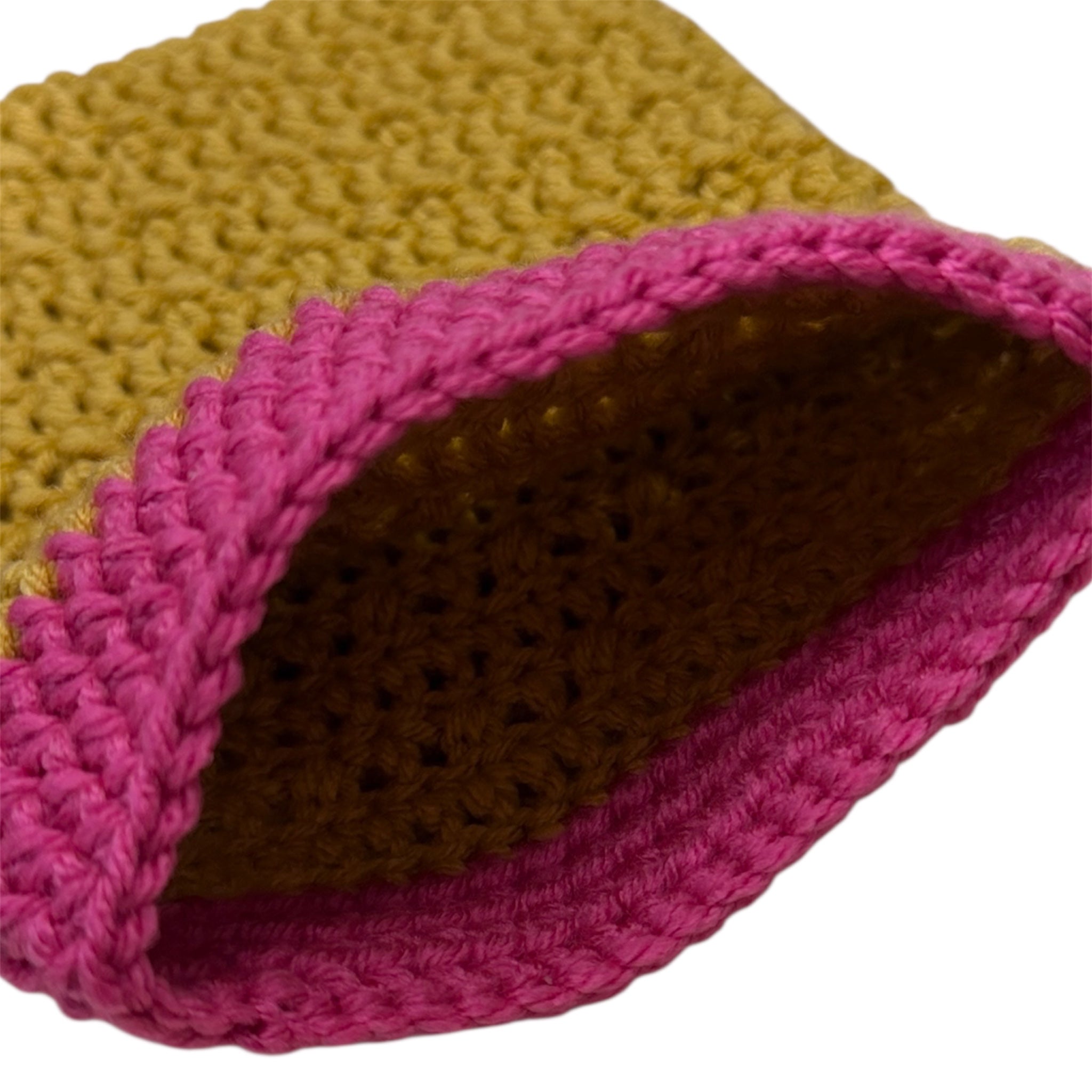 Handmade Crochet Kindle Paperwhite Sleeve with bow (Yellow/Pink)