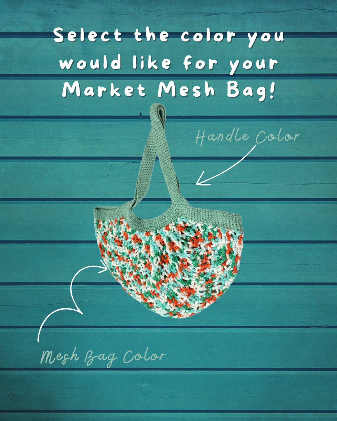 Pre Order - Custom  Crochet Mesh Bag